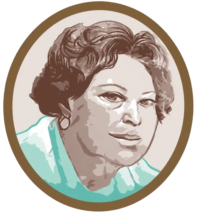 Illustrated portrait of Jeannie Gray